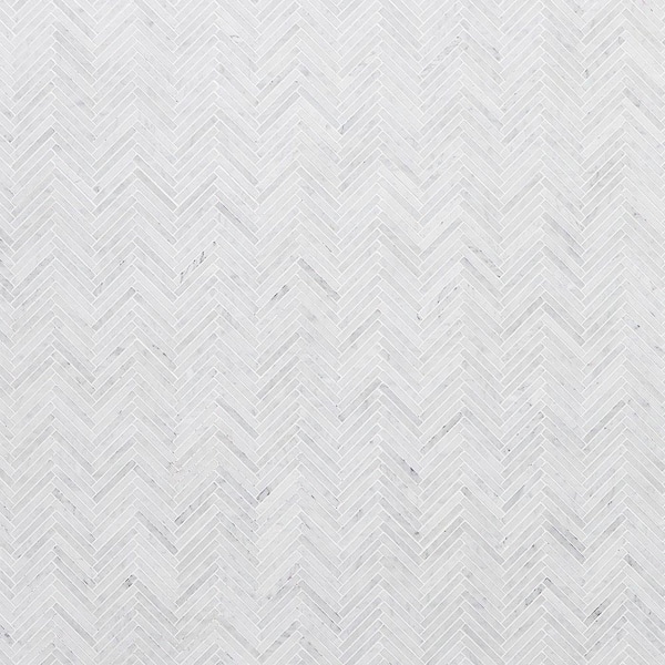 Ivy Hill Tile Carrara White 11.02 in. x 11.61 in. Polished Marble Floor and Wall Mosaic Tile (0.89 sq. ft./Each)