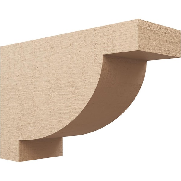 Ekena Millwork Classic Series 3 11 in. x 33 in. x 22 in. Alpine Rough Cedar Woodgrain Timberthane Polyurethane Corbel in Primed Tan