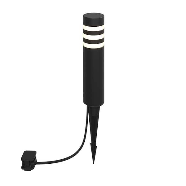 Artika C7 Low Voltage Black Modern 150 Lumens Hardwired Integrated LED Outdoor Garden and Pathway Bollard-Light