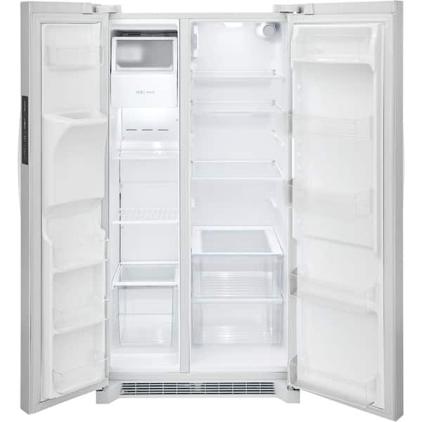 Frigidaire 36 in. 25.6 cu. ft. Side by Side Refrigerator in White, Standard  Depth FRSS2623AW - The Home Depot