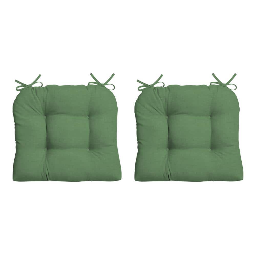 20 in. x 18 in. Rectangle Outdoor Wicker Seat Cushion in Moss Green Leala (2-Pack) price history on PriceWatchPro