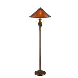 58 in. Mica Bronze Floor Lamp