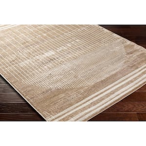 Jimina Khaki 9 ft. x 12 ft. Modern Indoor Area Rug