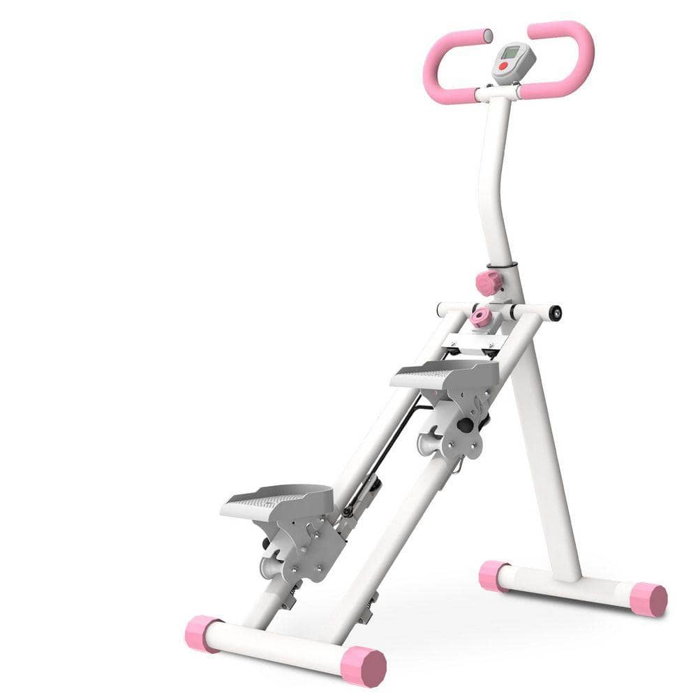 LIVACA Vertical Climber Series Home Fitness Machine with Foldable Design, Adjustable Handlebar, Non-Slip Pedals and LCD