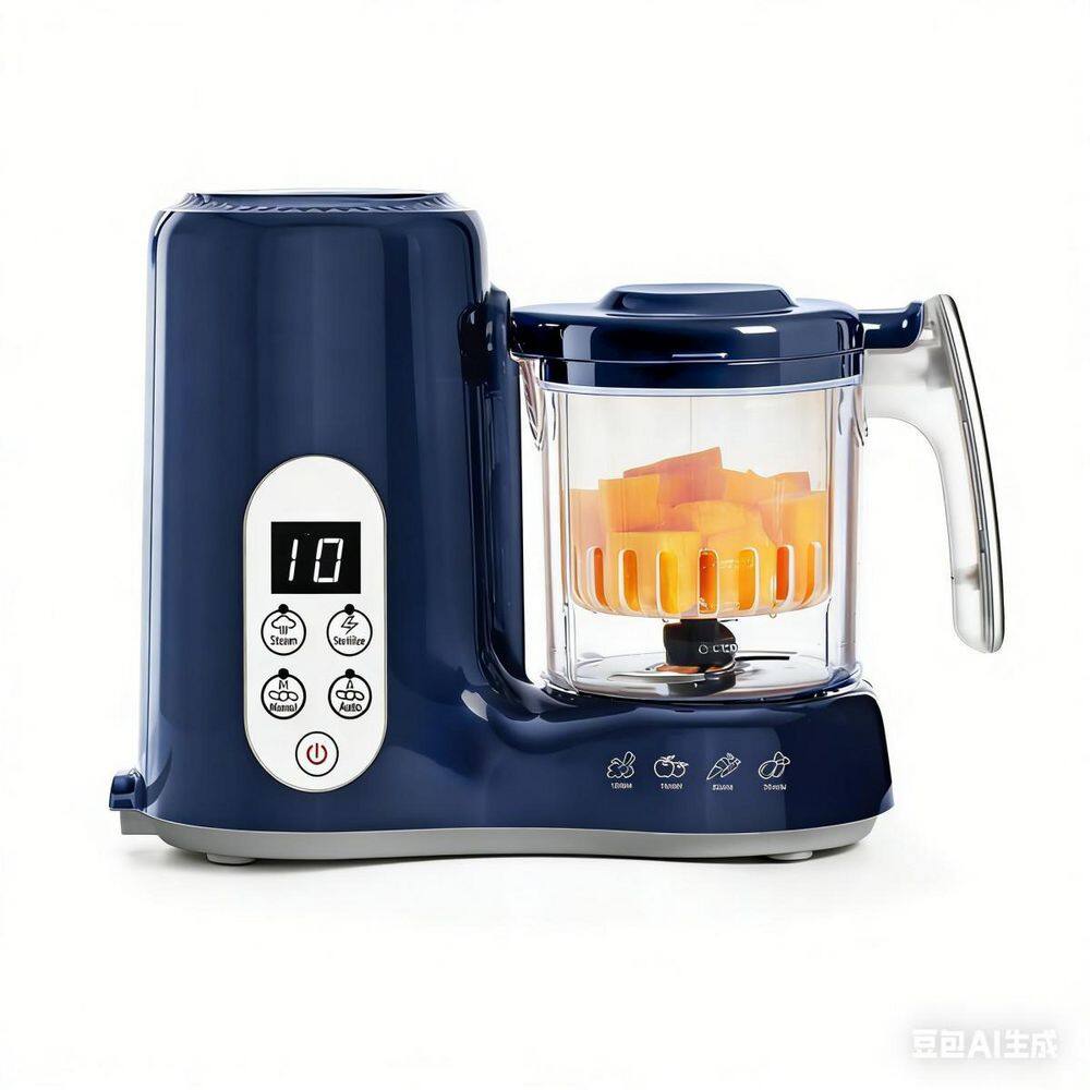 Baby Food Processor Steamer Puree Blender Grinder Mills Machine, Auto Cooking Grinding and Sterili-zing, Dark Blue price history on PriceWatchPro
