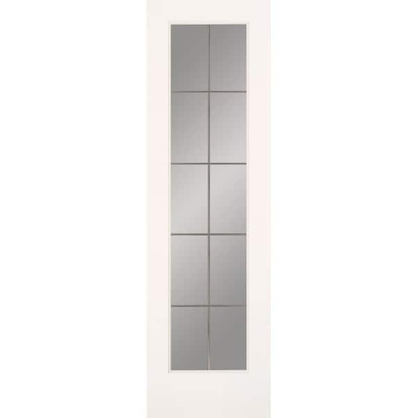 Feather River Doors 24 in. x 80 in. 10 Lite Illusions Smooth Primed MDF Interior Door Slab