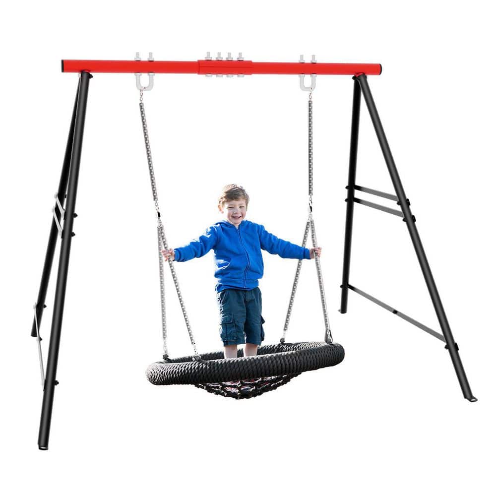 Metal Swing Stand Swing Sets for Backyard with Extra Side Bars,880 Lbs Heavy-Duty A-Frame Outdoor Swing price history on PriceWatchPro