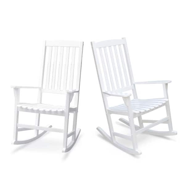 Cambridge Casual Thames White Wood Outdoor Rocking Chair (Set Of 2)