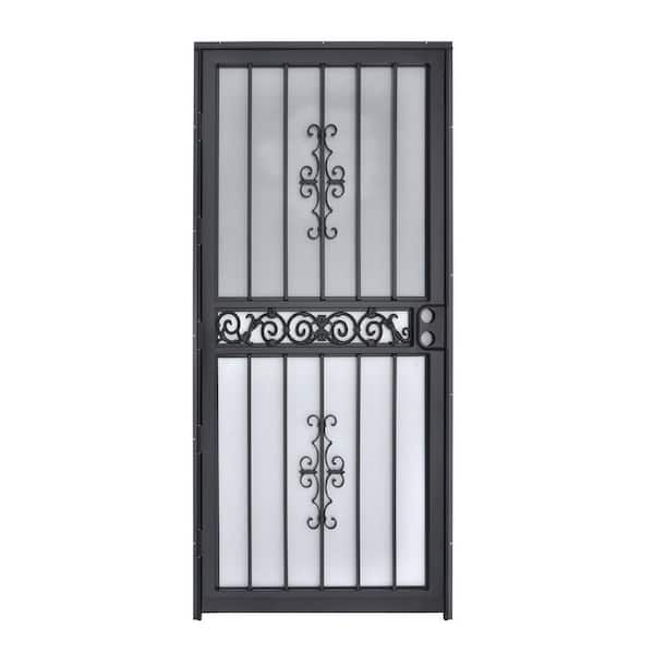 Grisham 36 in. x 80 in. 401 Series Black Mariposa Security Door