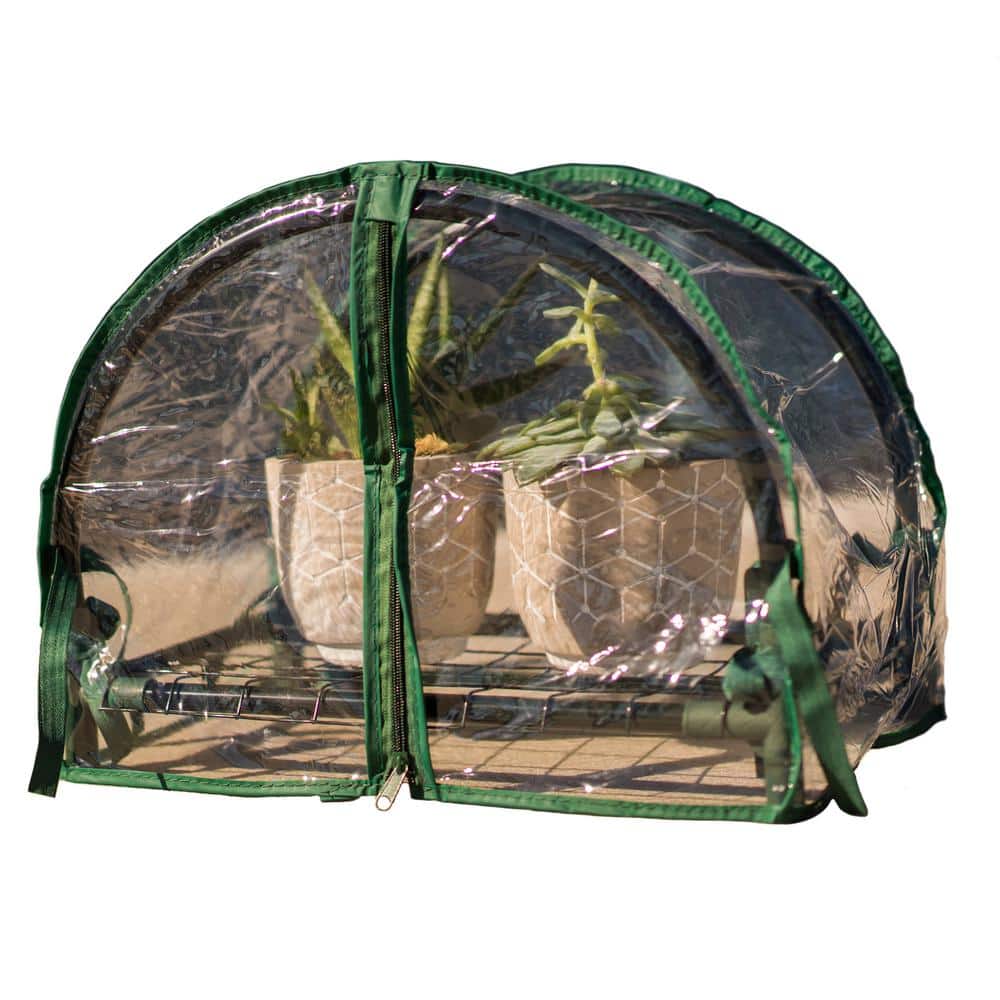 Compact 12'' Green Mini Greenhouse with Assembly Kit