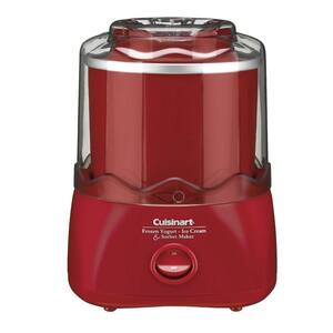 COPY 0 1.5 Qt. Red Frozen Yogurt and Sorbet Maker with Locking Lid