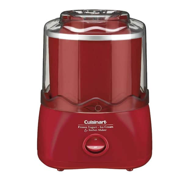 Cuisinart COPY 0 1.5 Qt. Red Frozen Yogurt and Sorbet Maker with Locking  Lid ICE-21RP1 - The Home Depot