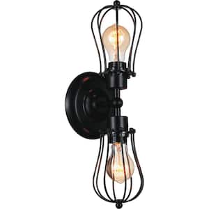 Tomaso 2 Light Wall Sconce With Black Finish