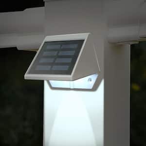 Solar 2-LED Outdoor White Integrated LED Deck and Wall Light (2-Pack)