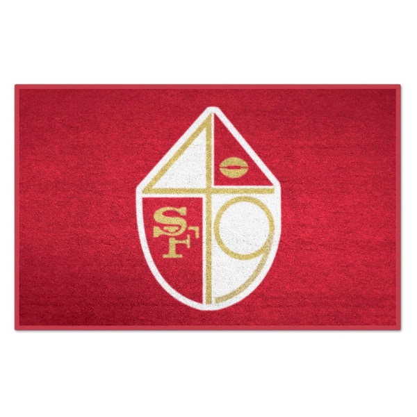 FANMATS Red 1 ft. 7 in. x 2 ft. 6 in. San Francisco 49ers Vintage Starter Mat Area Rug