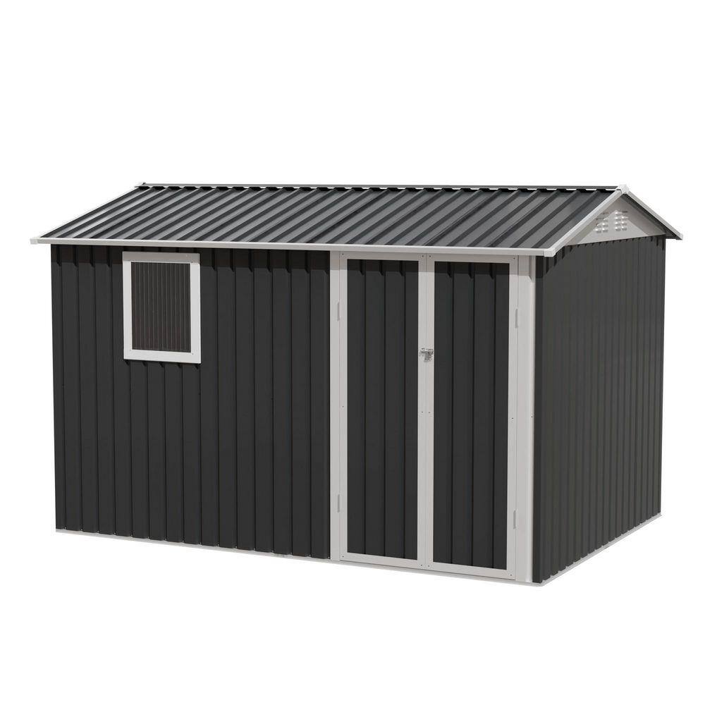 9 ft. W x 6 ft. D Galvanized Steel Metal Waterproof Outdoor