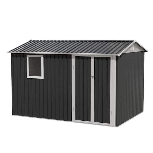 9 ft. W x 6 ft. D Galvanized Steel Metal Waterproof Outdoor