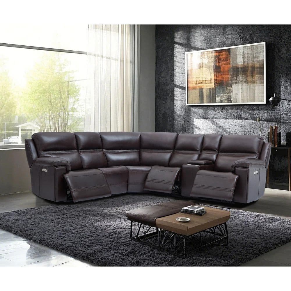 B324♡B393♡B251♡B048 Ellesophas Vic 108 in Genuine Leather Dual Power Reclining