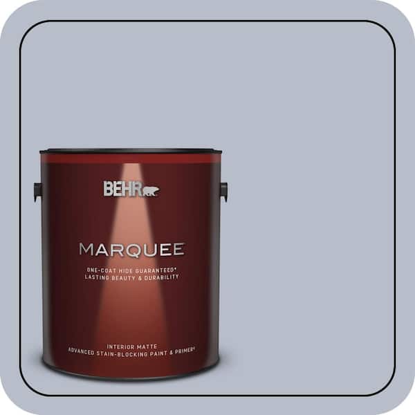 BEHR MARQUEE 1 gal. #610F-4 Silver Service Matte Interior Paint & Primer