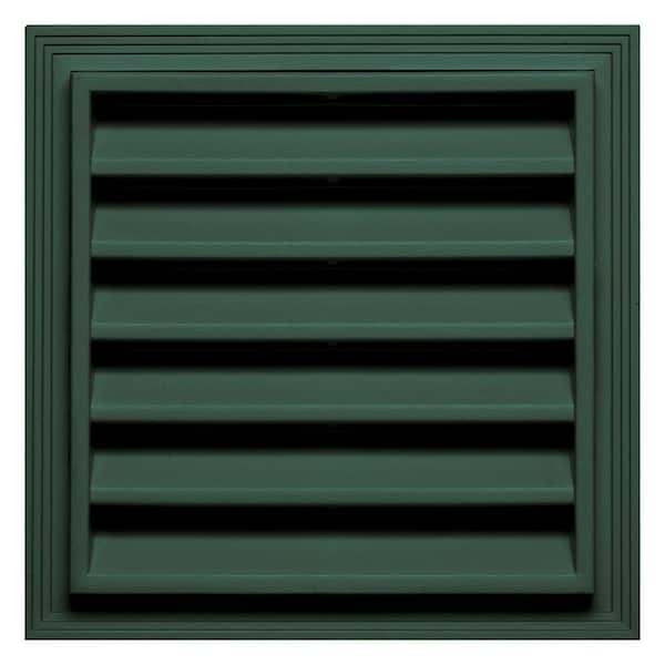 Builders Edge 12 in. x 12 in. Square Gable Vent in Forest Green