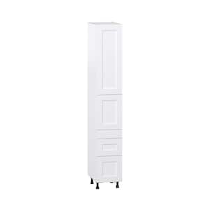Wallace Painted 15 in. W x 94.5 in. H x 24 in. D Warm White Shaker Assembled Pantry Kitchen Cabinet 3-Drawers