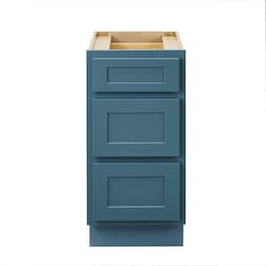 15 in. W x 21 in. D x 32.5 in. H 3-Drawer Bath Vanity Cabinet Only in Sea Green