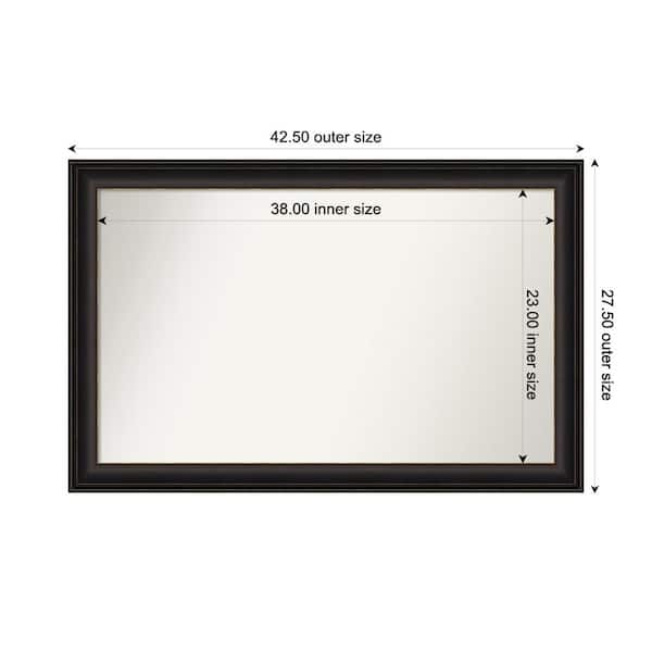 Amanti Art Trio Oil Rubbed Bronze 42.5 in. x 27.5 in. Custom Non-Beveled Recycled Polystyrene Framed Bathroom Vanity Wall Mirror