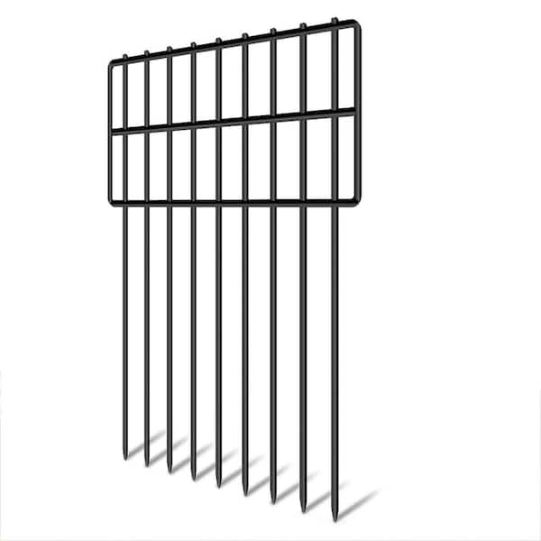 17 in. Metal Garden Fence (10-Pack)