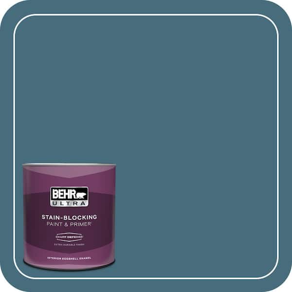 BEHR ULTRA 1 qt. #S480-6 Poseidon Extra Durable Eggshell Enamel Interior Paint & Primer