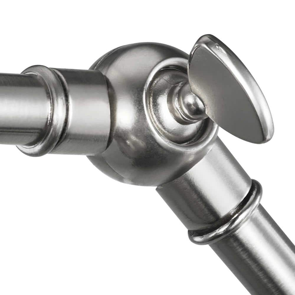 Brushed Nickel Adjustable Swing Arm Wall Sconce with Metal Shade
