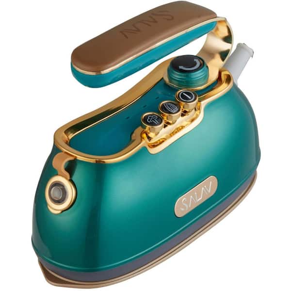 Retro Edition Duopress Steamer and Iron with Ceramic Coated Plate, Emerald