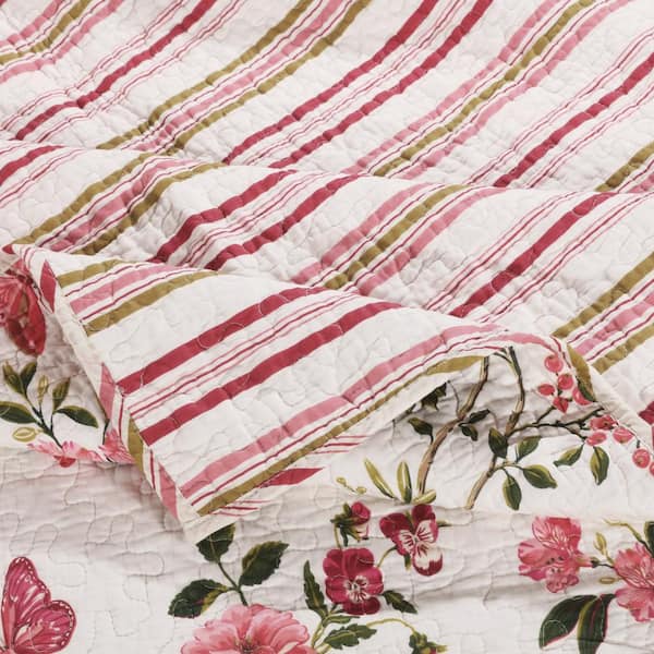 Butterflies Multi Quilted Cotton Throw