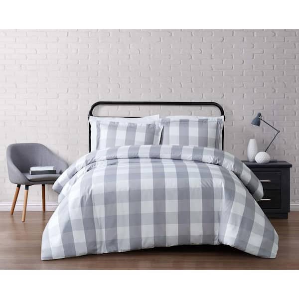 Truly Soft Everyday 3-Piece Grey King Duvet Cover Set