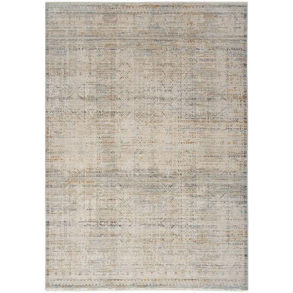 Multicolor Ivory Area Rug Nourison Nyle Ivory Multicolor 5 ft. x 8 ft. All-Over Design ...