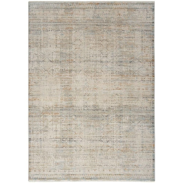 Nourison Nyle Ivory Multicolor 5 ft. x 8 ft. All-Over Design Transitional Area Rug
