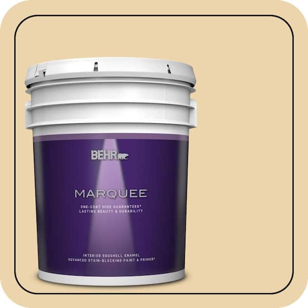 BEHR MARQUEE 5 gal. #ICC-51 Sweet Marzipan Eggshell Enamel Interior Paint & Primer