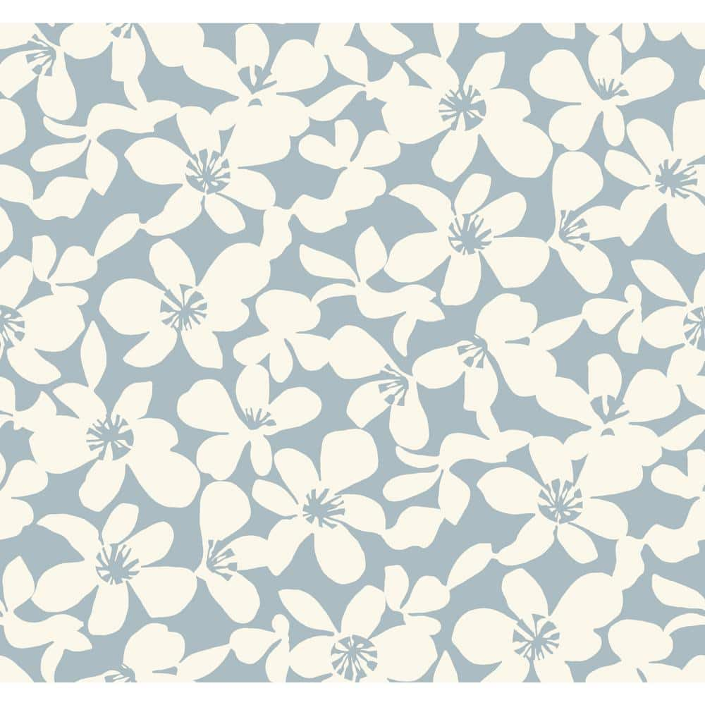 York Wallcoverings 60.75 sq.ft. Blue Free Spirit Wallpaper BO6684 - The ...