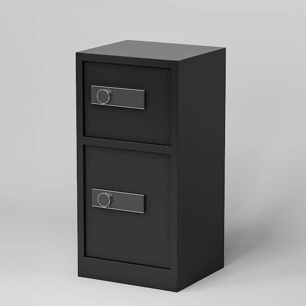 5.69 cu. ft Business Coin Steel Security Safe with Electronic Code Lock, 2 Emergency Keys, Waterproof, Black