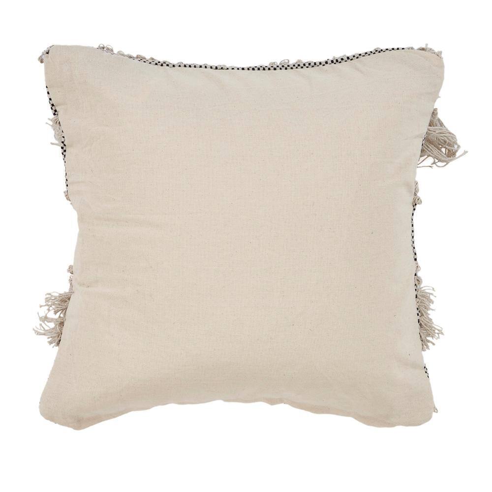 Ellisan Fringed Cotton Throw Pillow