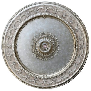 63 in. x 3.50 in. x 63 in. Champagne Large Round Polysterene Ceiling Medallion Moulding