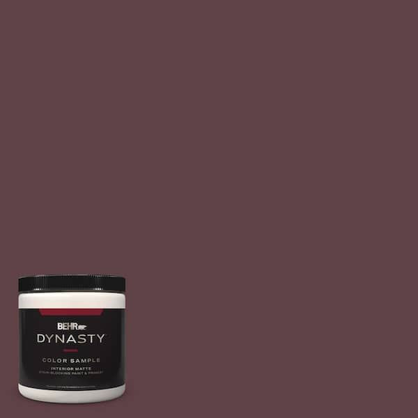 BEHR DYNASTY 8 oz. #110F-7 Deep Garnet Matte Stain-Blocking Interior/Exterior Paint & Primer Sample