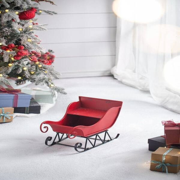 14.5 in. D x 10 in. W x 11 in. H Iron Red Distressed Small