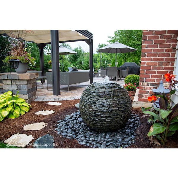 Aquascape Outdoor Zen Garden 32 in. Stacked Slate Stone Textured