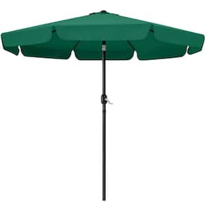 9 ft. Outdoor Umbrella with Push Button Tilt and Crank for Garden Dark Green