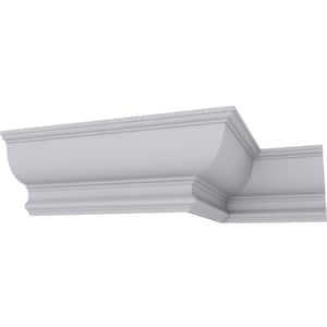 SAMPLE - 4-1/2 in. x 12 in. x 6 in. Polyurethane Maria Traditional Smooth Crown Moulding