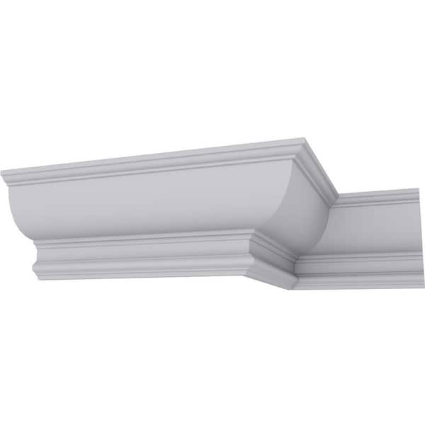 Ekena Millwork SAMPLE - 4-1/2 in. x 12 in. x 6 in. Polyurethane Maria Traditional Smooth Crown Moulding