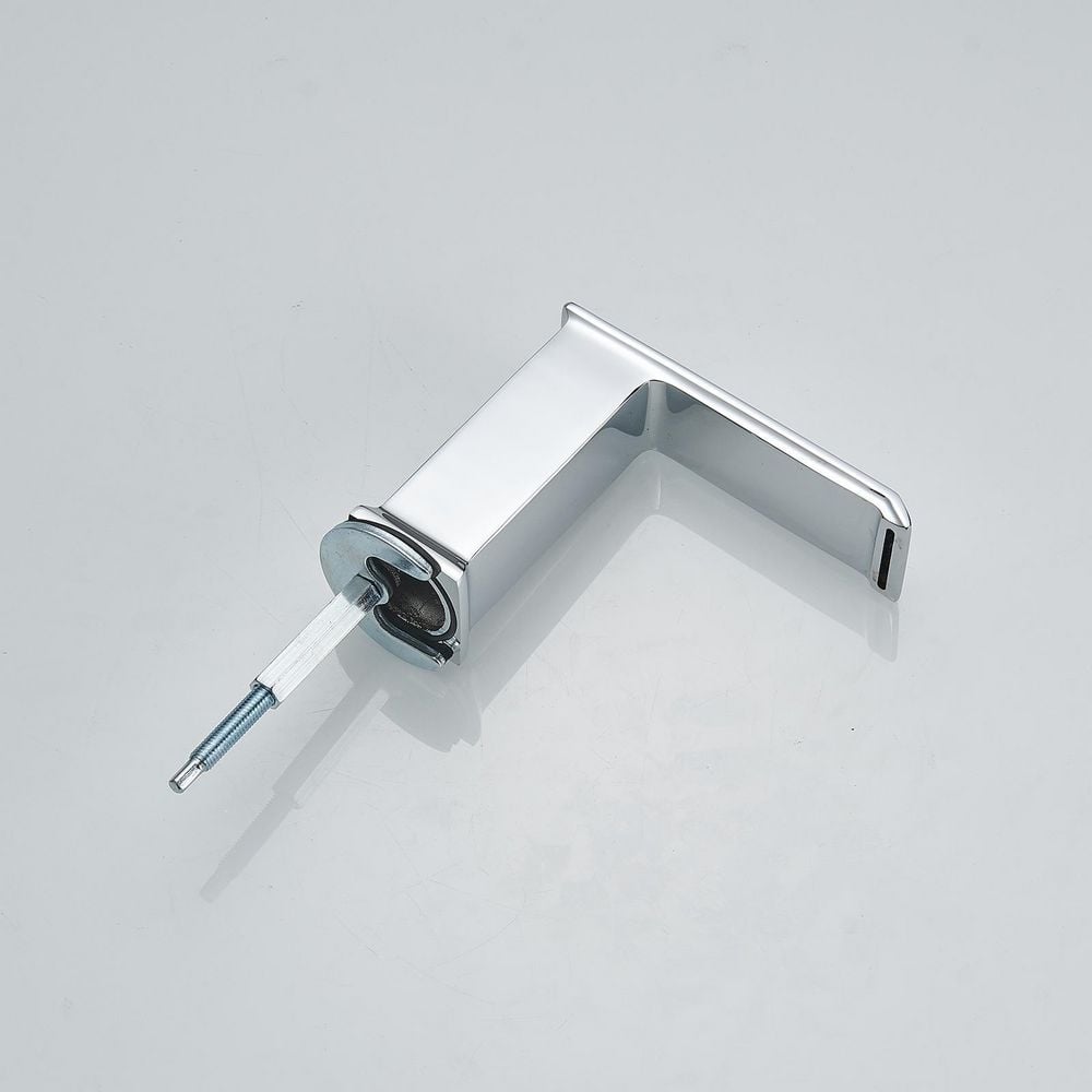 Chrome Waterfall Widespread 2-Handle Bathroom Faucet with Pop-Up Drain