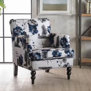 Rayna Floral Multicolor Fabric Club Chair (Set of 1)