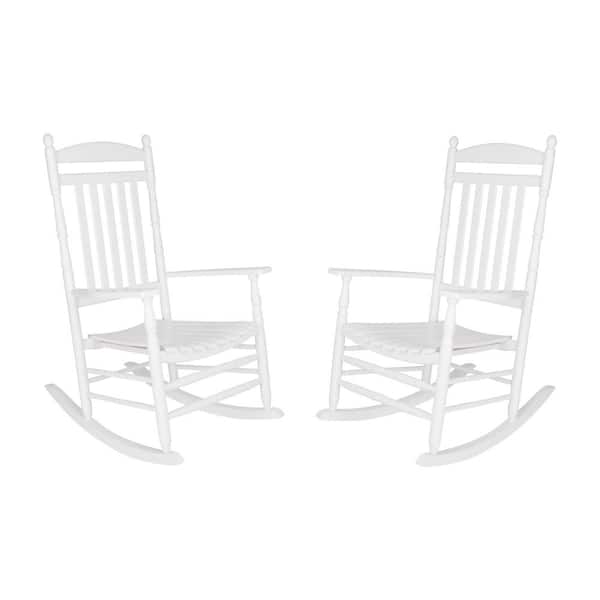 Shine Company Set of 2 45 in. H Rhode Island Porch Rocker, Porch Rocking Chair, Wooden Porch Rockers, Indoor or Outdoor Rocking Chair
