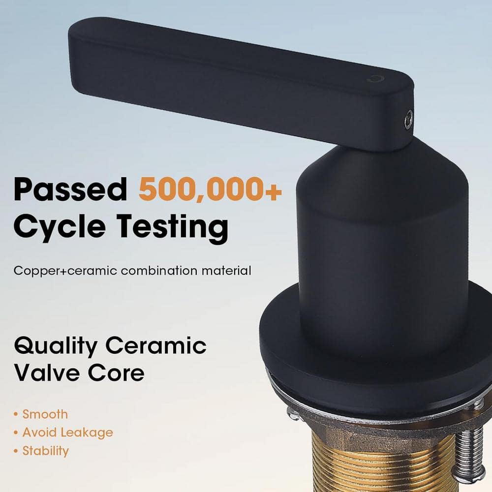 Matte Black Brass 8-Inch Widespread Bathroom Faucet with Cross Handles